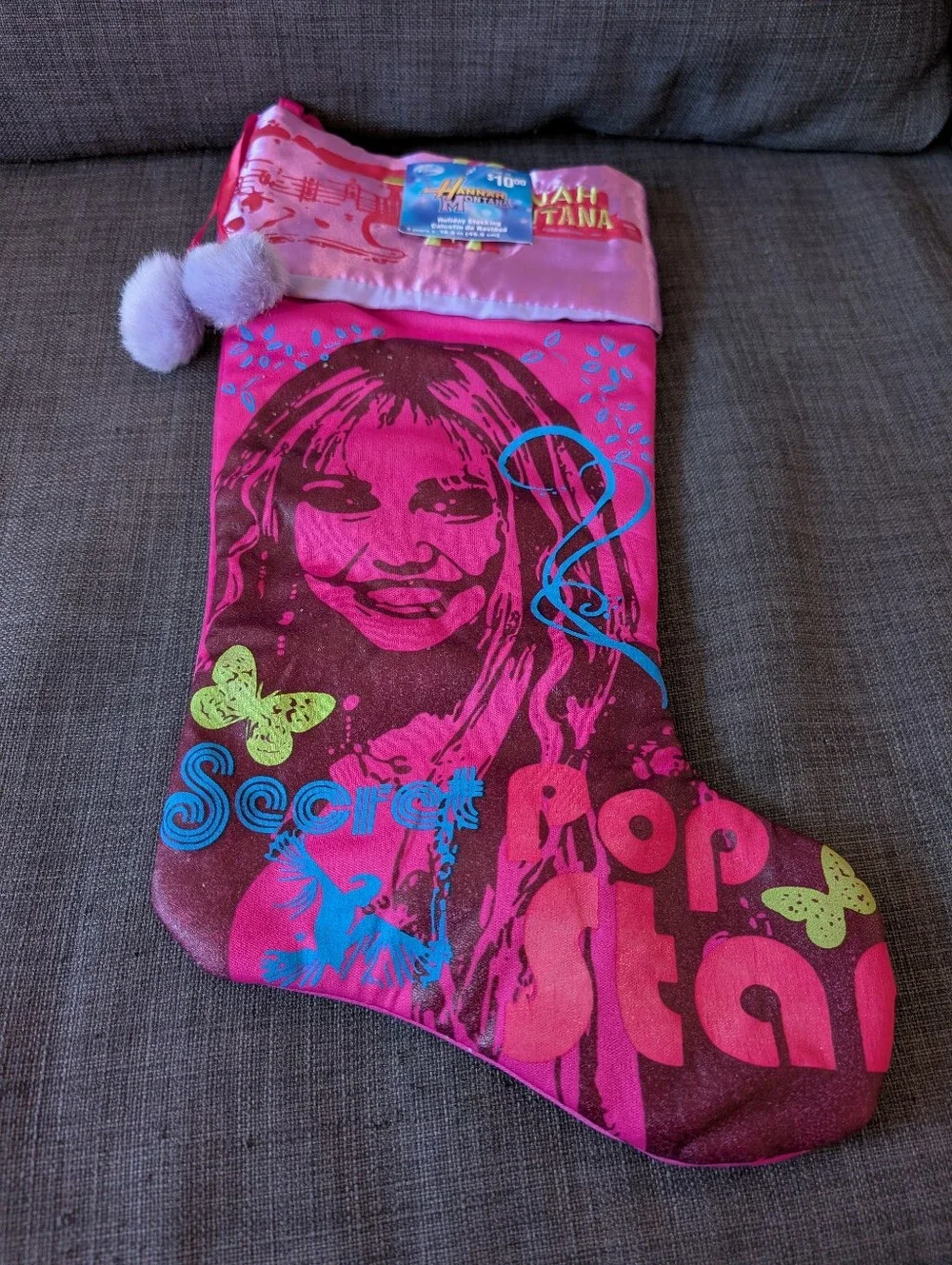 Vintage Hanna Montana Christmas Stocking!